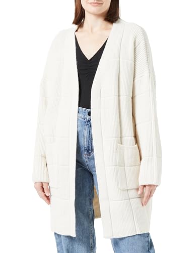 blonda Damski otwarty kardigan 15624758-BL01, wełniany biały, XL/XXL, biały (wollweiss), XL-XXL