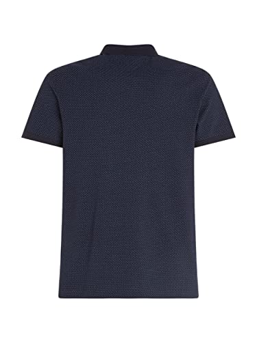 Tommy Hilfiger Męska koszulka polo z mikronadrukiem, Pustynne niebo, XS
