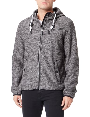 baradello Męska kurtka polarowa Altiplano, granitowo-szary melanż, S