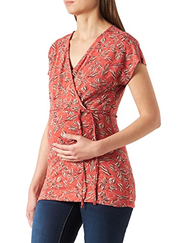 Noppies Damska koszulka Nursing Short Sleeve Allover Print Mango T Shirt, Hot Sauce - P887, 40 EU, Hot Sauce - P887, 40