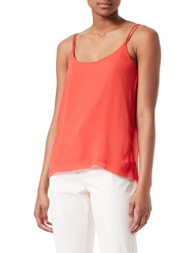 ESPRIT Collection Top z podwójnymi ramiączkami spaghetti, 630/czerwony, L