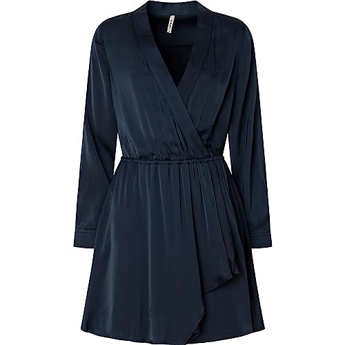 Pepe Jeans Sukienka damska Karim Boho, Niebieski (Dulwich), M