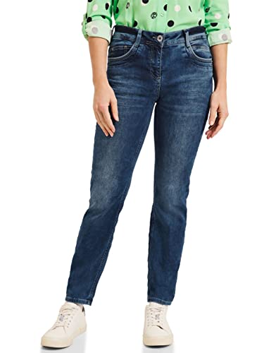 Cecil Damskie spodnie jeansowe Loose, Mid Blue Used Wash., 25W / 32L