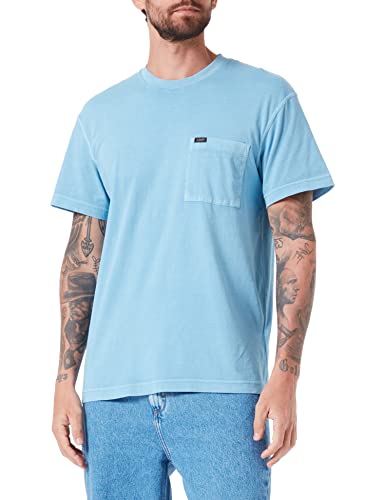 Lee Męski t-shirt z kieszeniami, Ice Blue, 3XL, niebieski (Ice Blue), 3XL