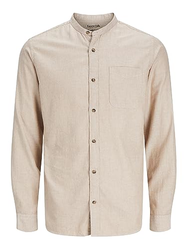 JACK & JONES Męska koszula Jjeband Melange Ls Sn