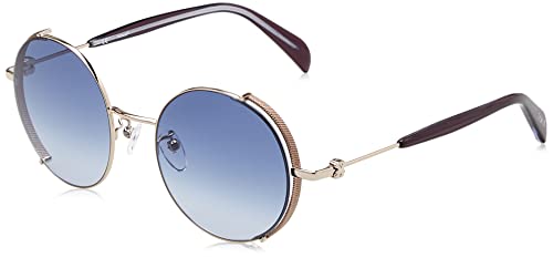 Niebieskie Okulary Przeciwsłoneczne Round Metal