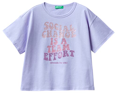 United Colors of Benetton Koszulka dziewczęca 3096c10av, barwinek 1w2, 170 cm, Barwinek 1w2, 170