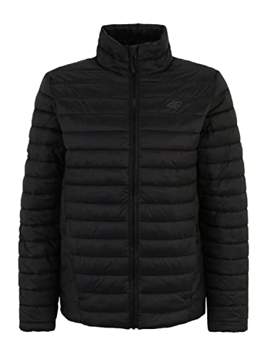 4F Męski płaszcz H4Z22-kump003, głęboka czerń, L, głęboka czerń