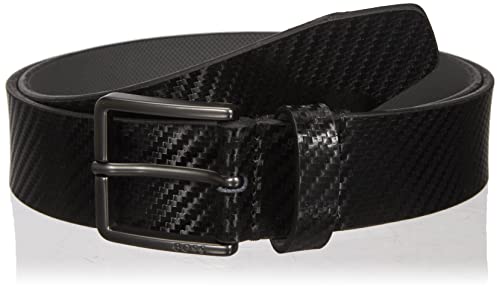BOSS Męski pasek Ther-Carbon, czarny (Black1), 100
