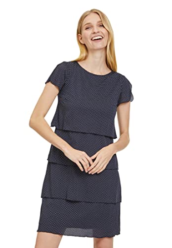 Betty Barclay Sukienka damska Elena, ciemnoniebieska/kremowa, 38, Dark Blue/Cream, 38