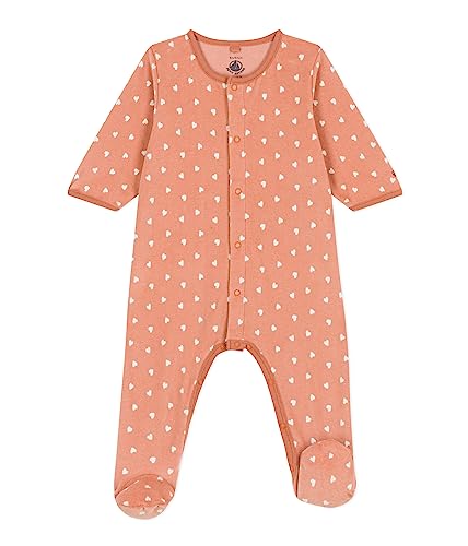 Petit Bateau Dors Bien You/Ma3m dziewczyna Dziecko Dobrze spać u/MA3M, Różowy Sienna/Biały Marshmallow, 3 miesięcy