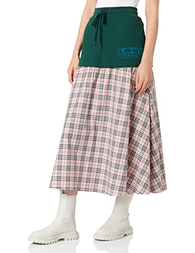 Love Moschino Damska kurtka z logo Watching Brand Long Skirt Matching Logo Embroidery, Pink Green, 46