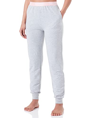 HUGO Damskie spodnie sportowe z logo Loungewear, Średni szary 35, M