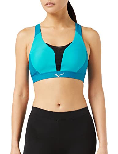Mizuno Wysokie Wsparcie Biustonosz Sportowy Kobiety, Niebieski Algier., L