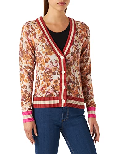 PINKO Damski kardigan CULLERA 100% Lana ST. Tunika do karmienia, AL4_Mult.Arancio/Marrone, M