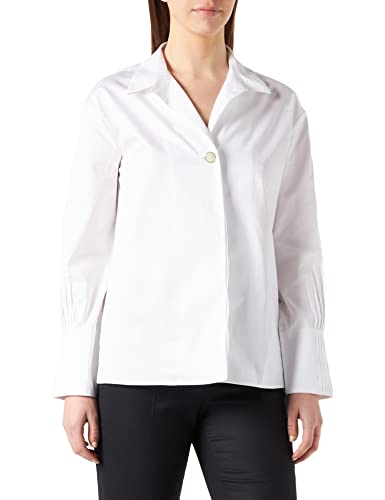 s.Oliver BLACK LABEL Damska bluzka z długim rękawem Regular Fit Blouse, biała, 44