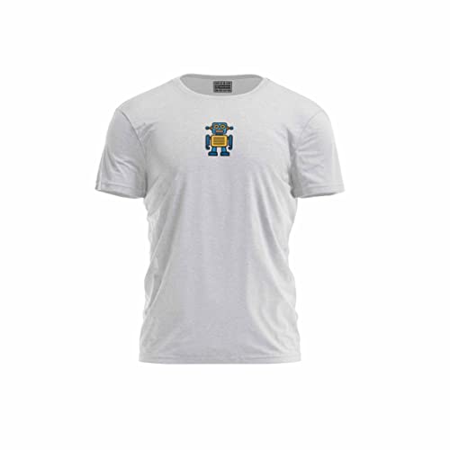 Bona Basics, Męski T-shirt z cyfrowym nadrukiem,% 70% bawełna% 30 poliester, szary, na co dzień, męskie topy, rozmiar: L, szary, L