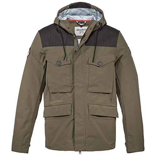 Dolomite Męska kurtka Chaqueta CON Capucha 3L MS Expedition Earth Brown/Wool Grey, L, Ziemia brązowa/szara, L