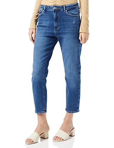 ONLY Dżinsy damskie o prostym kroju Onlemily Life Ankle, niebieski (medium blue denim), 30W / 34L