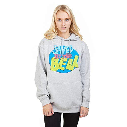 Saved By The Bell Damska bluza z kapturem z logo, Szary (Heather Grey Hgy), 38