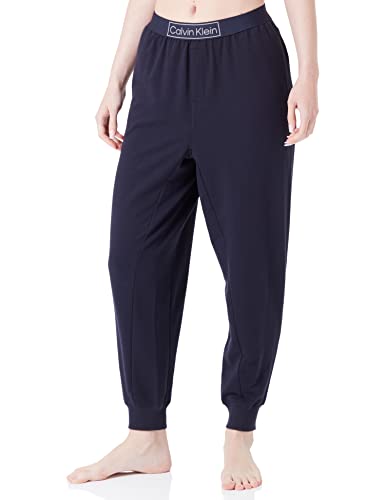Calvin Klein Damskie spodnie od piżamy do joggingu, Nocne niebo, S