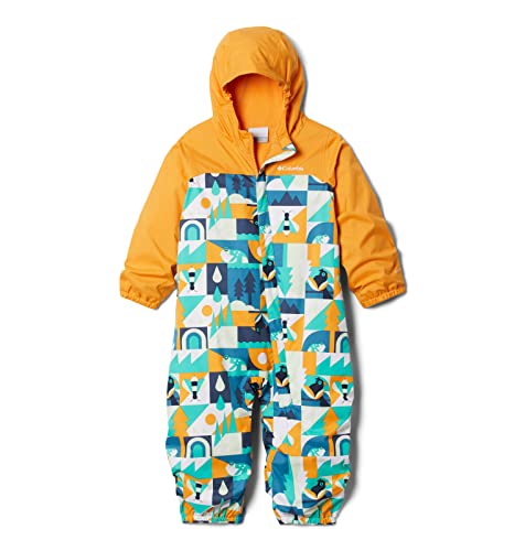 Columbia Kombinezon przeciwdeszczowy unisex Baby Critter Jitters Ii Deep Marine Summer Escape, Mango 3-6