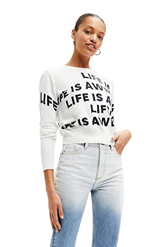 Desigual Sweter damski, biały, XS