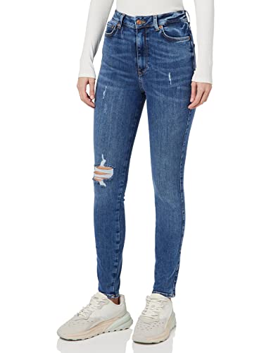 JACK & JONES damskie spodnie jeansowe, niebieski (medium blue denim), (L) W / 30L