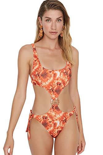 Trendyol Damski strój kąpielowy z dzianiny Batik, wielobarwny, 40