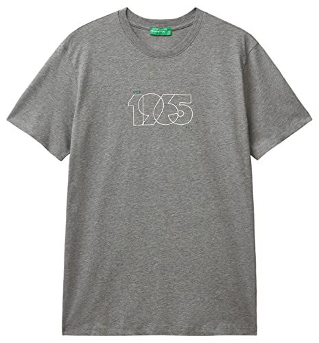 United Colors of Benetton T-shirt męski, Ciemnoszary melanż 507, XXL