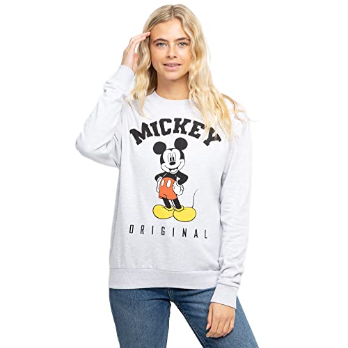 DISNEY Damska bluza z Myszką Miki Hello, jasnoszara, S