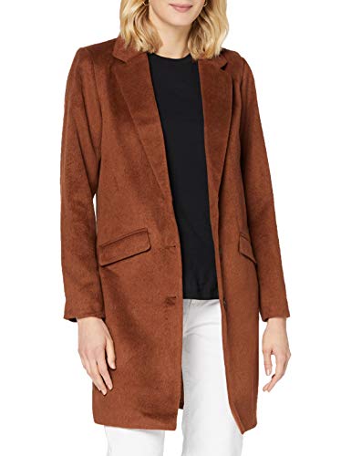 Vila Damski płaszcz Vileovita Coat/Su-Noos, Tortoise Shell, 44