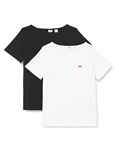 Levi's Damska koszulka Plus Size 2-pak, Pl 2 Pack herbata biała + czarna mineralna, 3X