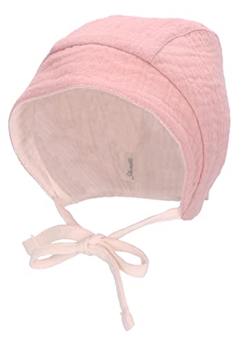 Sterntaler Unisex dziecięca czapka dwustronna Musselini dla dzieci, delikatny róż, normalna, delikatny róż