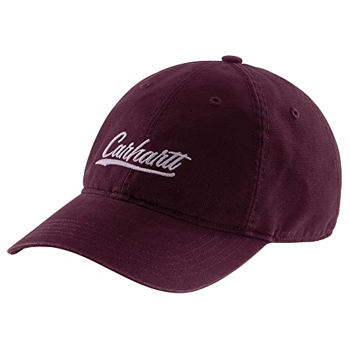 Carhartt Damskie płótno skrypt graficzna czapka, Jeżyna, rozmiar uniwersalny