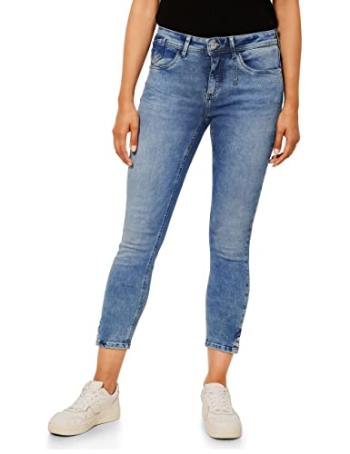 Street One Damskie spodnie jeansowe Slim, jasnoniebieskie indygo Washed, W27/L28