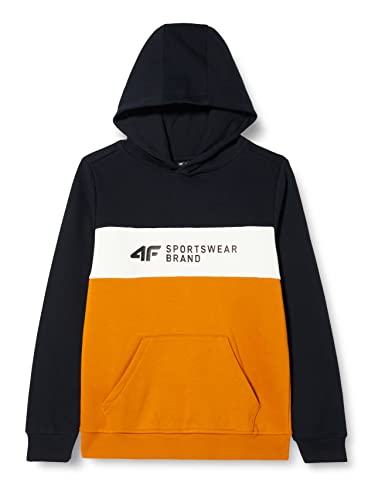 4F JUNIOR Boy's Jblm003 bluza chłopięca, żółta, 140 cm, żółty, 140