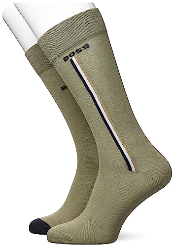 BOSS Męskie skarpety 2P RS Iconic CC Regular Socks, Light/Pastel Green, 43-46, Light/Pastel Green, 46 EU