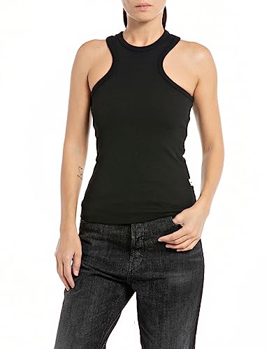 Replay top damski, 098 BLACK, L