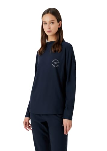Emporio Armani Damska bluza polarowa z wiskozy, morski, S