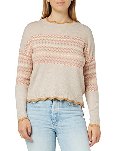 Springfield Damska koszulka żakardowa Ripples polo sweter, piaskowy, XL, Piasek, XL