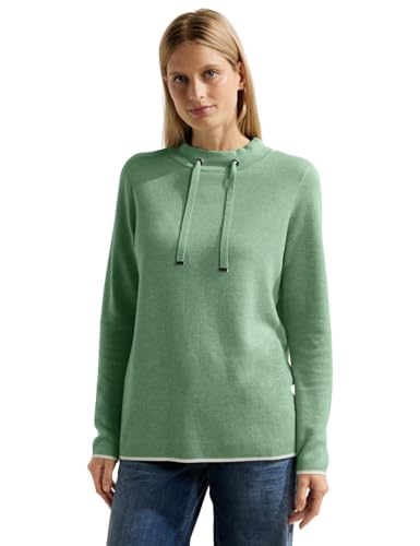 Cecil TOS Doubleface Turtle sweter damski z dzianiny, Clear Sage Green Melange, S