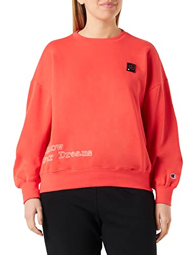 Champion Damska bluza Rochester 1919-Made with Love Crewneck Sweatshirt, Cayenne Pink (Cye), S, Cayenne Pink (Cye), S