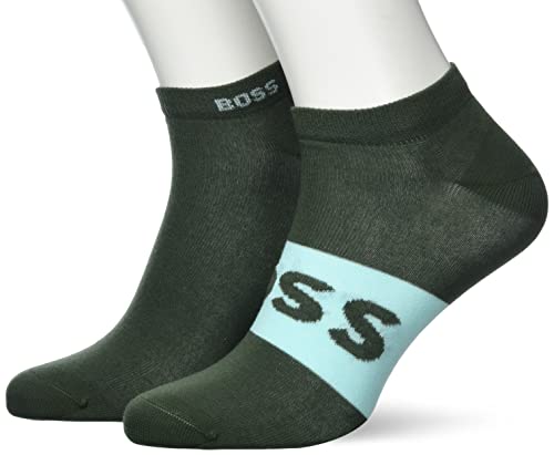 BOSS Męskie skarpetki 2P AS Logo Col CC Ankle_Socks, beżowe/khaki 250, 39-42, beżowy/khaki250, 39-42