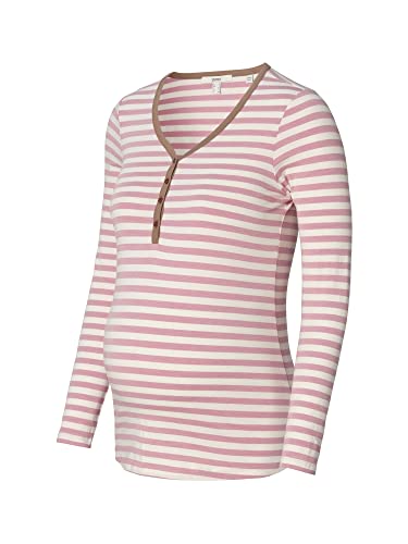 ESPRIT Maternity Damska koszulka z długim rękawem i w paski, Dusty Purple - 547, 38
