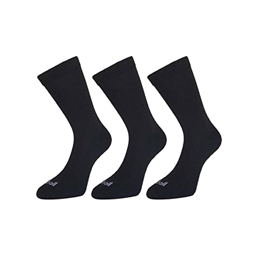 Scholl Skarpety męskie do pielęgnacji stóp - Zestaw 3 - Męskie skarpety wełniane, cienkie i lekkie, czarny, 39-42 EU