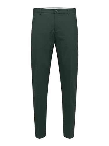 SELECTED HOMME Spodnie męskie 175 slim fit, ciemnozielony, 48