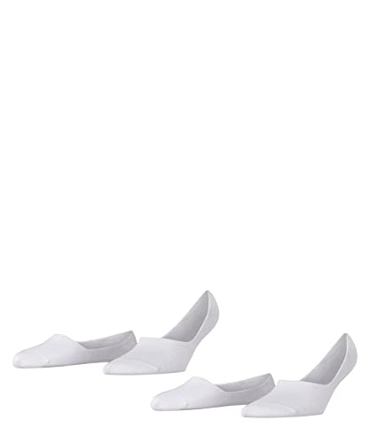 Burlington Kobiety Stopki Everyday 2-Pack W IN Bawełna niewidoczne jednokolorowe 2 Pak, Biały (White 2000), 35-36