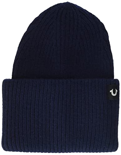 True Religion Damska czapka beanie, nocny granat, Rozmiar uniwersalny