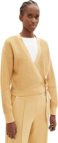 TOM TAILOR Denim Damski kardigan kardigan 1035404, 31041 - Brown Rice, XXL